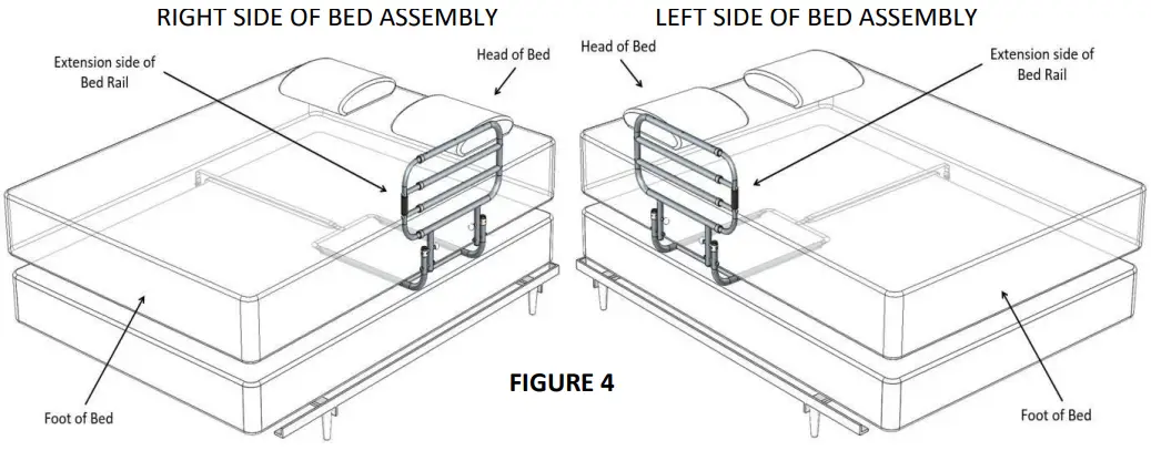 Stander EZ Adjust Bed Rail - different directions