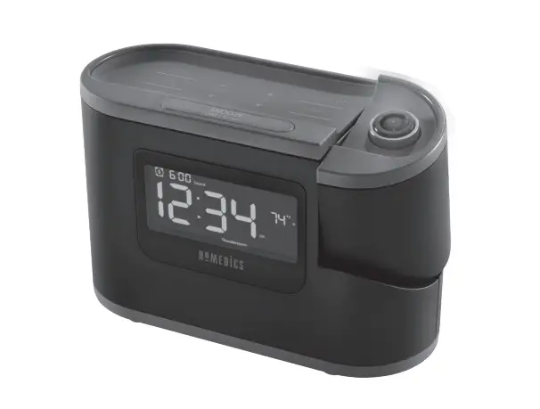 Homedics Ss-5080 Soundspa Recharged Projection Alarm Clock With Temperature Sensor Instruction Manual And Warranty Information