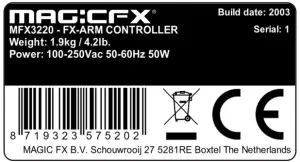 MAGICFX-MFX3220-FX-Arm-Controller-Product-Identification