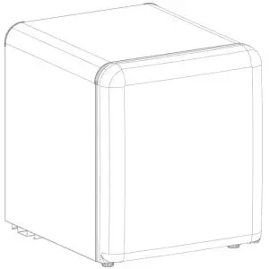 TEMPTECH VINT450RED Vintage Minibar