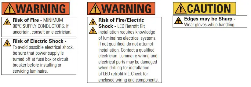 COOPER Lighting HLB QL6 MicroEdge QuickLink Low Voltage Kit Instruction Manual - Warning
