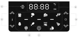 EMERIL LAGASSE HF-8360T-S Elite Home Air Fryer - Control Panel