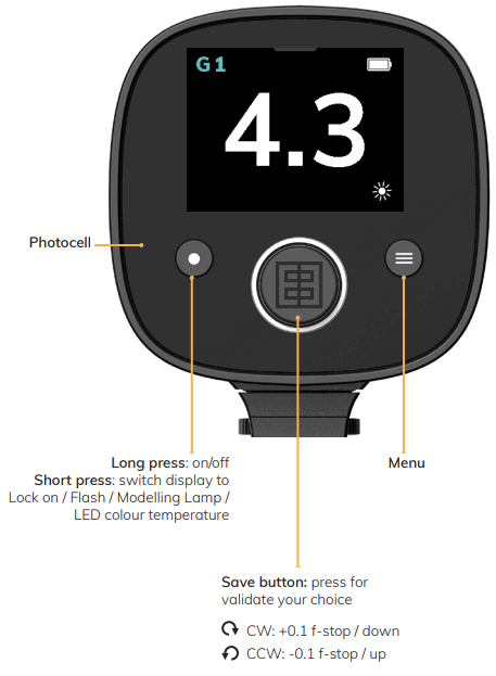 elinchrom H20931 2 ONE Off Camera Flash Dual Kit - Control panel