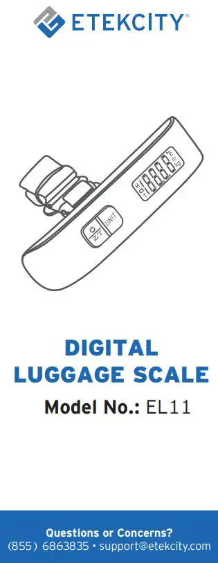 ETEKCITY EL11 Digital Luggage Scale User Manual