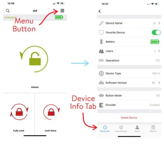 DESi UBF2C 100 Utopic R OK Wireless Smart Lock - KNOB SETTINGS