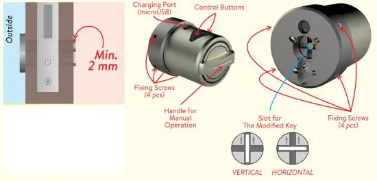 DESi UBF2C 100 Utopic R OK Wireless Smart Lock - PARTS OF DEVICE