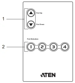 ATEN VS481 4 Port HDMI Switch with Remote Control - IR Remote Control