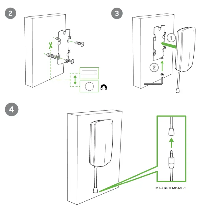 cisco Meraki MT11 HW Cloud Managed Probe Sensor - Wall Mount 1