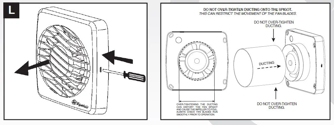 Xpelair DX100 Fan Range-fig12