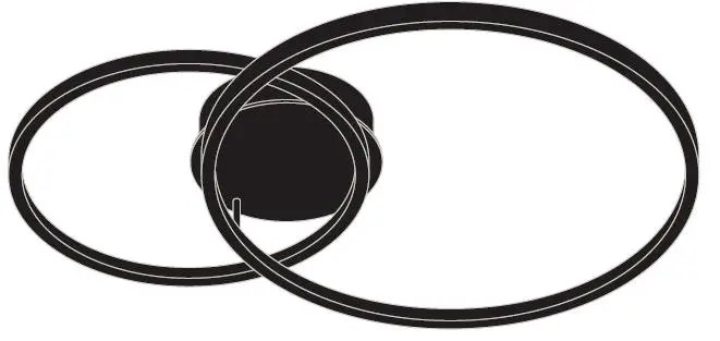 JOHN LEWIS Double Hoop Integrated Led Semi Flush