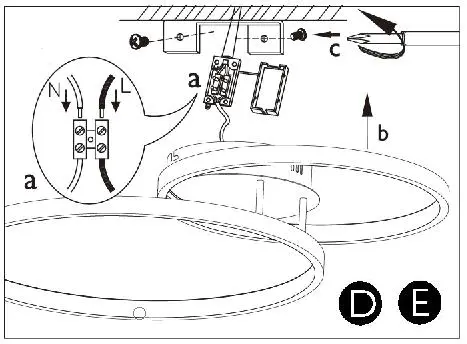 JOHN LEWIS Double Hoop Integrated Led SemiStep 2
