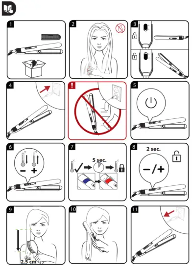 GRUNDIG HS 7030 Hair Styler Straight and Curls - fig