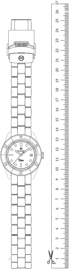 Melbourne SIZING Chelsea Steel Bracelet Watch Measurement