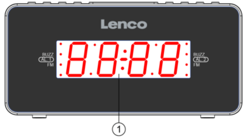 Lenco CR 510PK Stereo Clock Radio - LED display