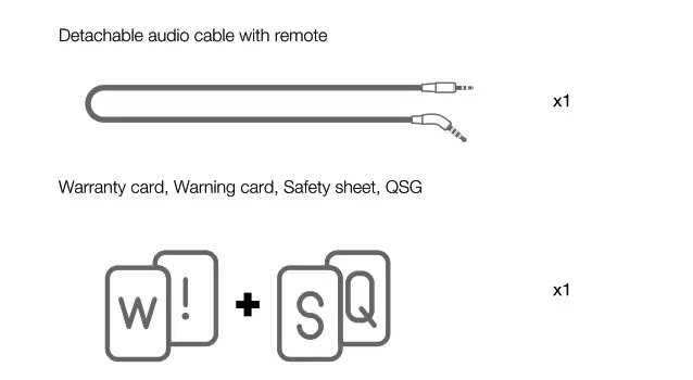JBL Wireless Ear Tune data cable