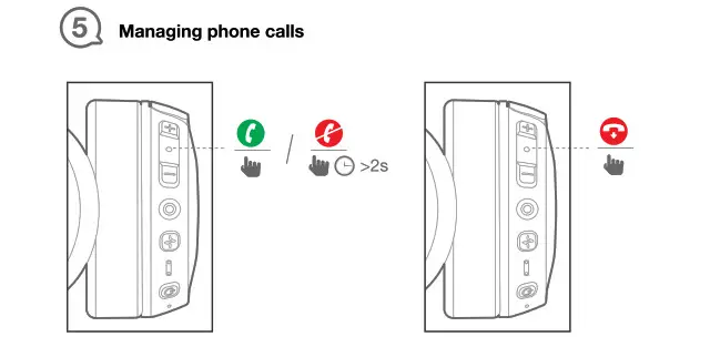 JBL Wireless Ear Tune managing call