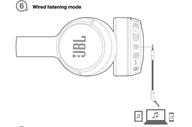 JBL Wireless Ear Tune wired