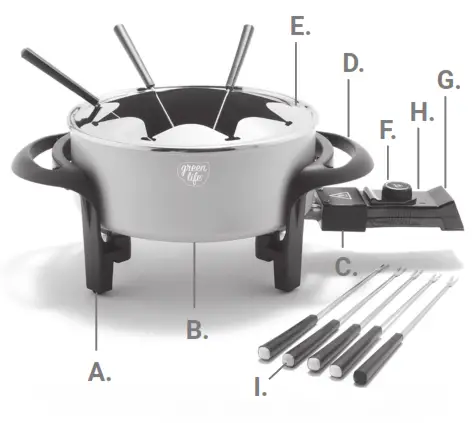 greenlife CC005120-001 Fondue Party Set - FIG