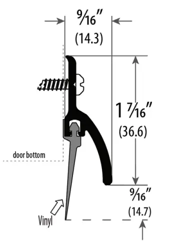 CAL-ROYAL BTSR-108 Door Bottom Sweep FIG 1