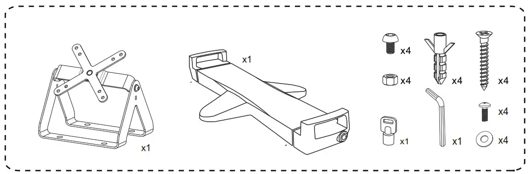 CTA PAD LOCUHW Full Rotation Desk Mount - PACKAGE CONTENTS