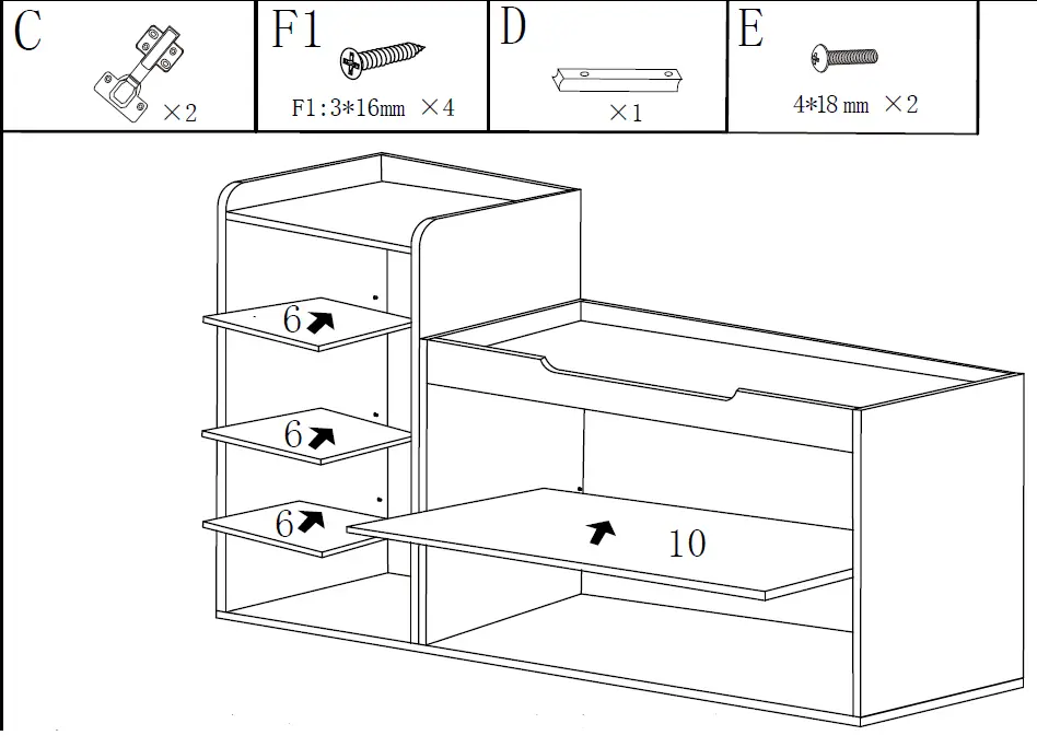 FUFU-GAGA-DRF-KF310016-01-Gold-Shoe-Storage-Bench-with-4-Closed-Storage-Racks-and 2-Open-Shelves-15