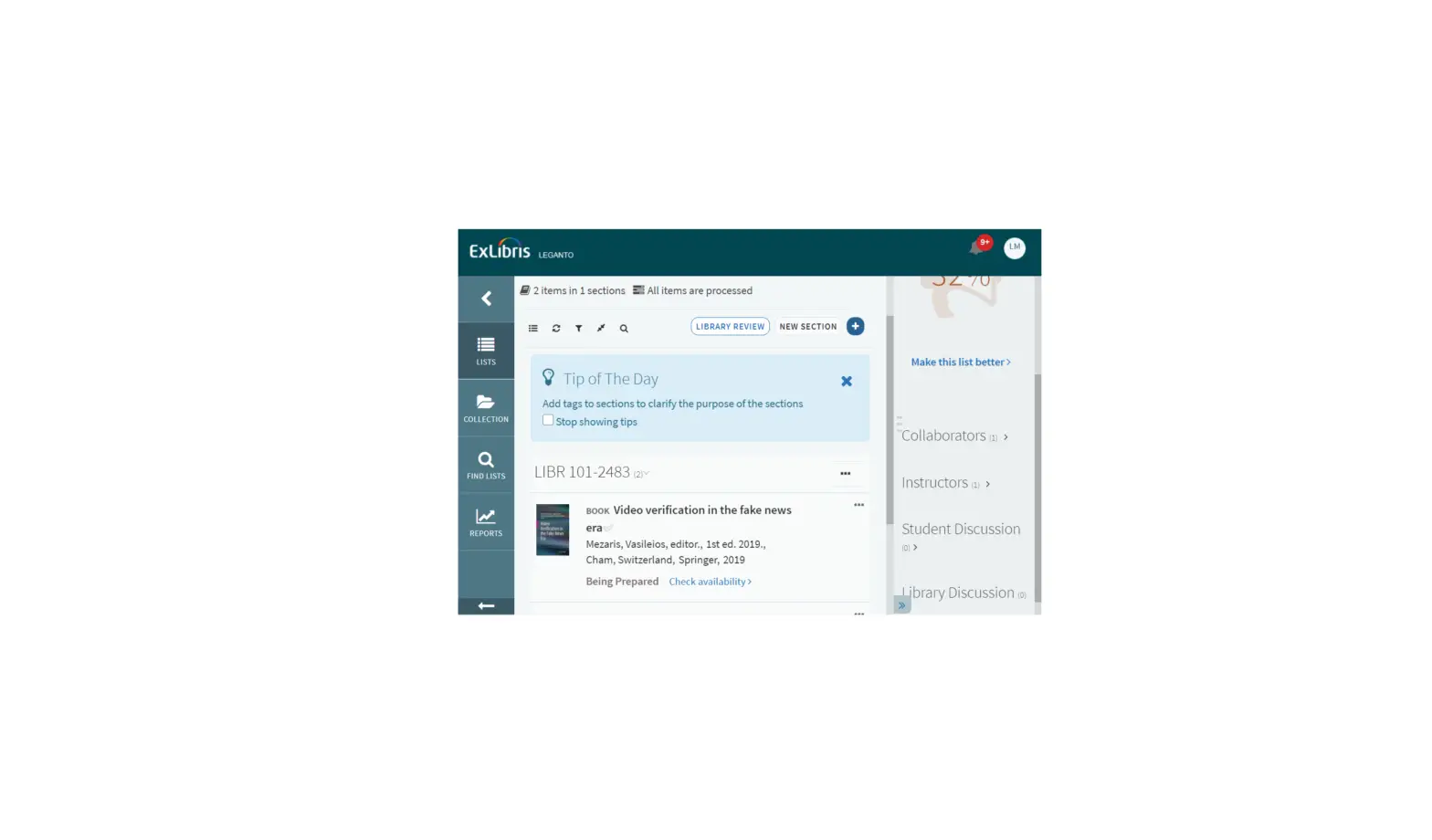Exlibris Leganto December 2021 Instructor User Manual Exlibris Leganto December 2021 Instructor User Manual