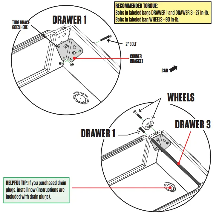 DECKED DT1 In Vehicle Storage Systems - Bolts in labeled bags