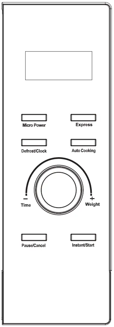 Continental Edison CEMO23UX94MB Four A Micro Ondes Microwave - CONTROL PANEL