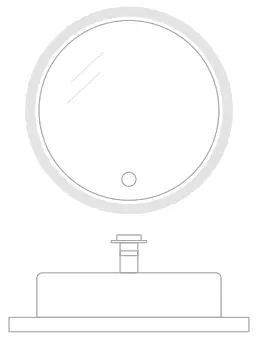 BEAUXMIRROR Wall Mounted LED Mirror