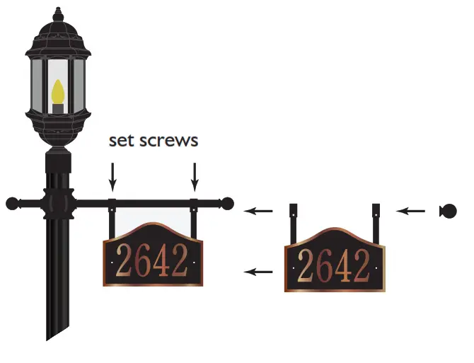 Signature Streetscapes Address Plaque Post - set screws