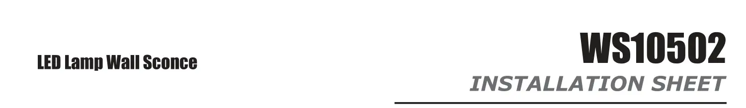 KUZCO WS10502 LED Lamp Wall Sconce User Guide