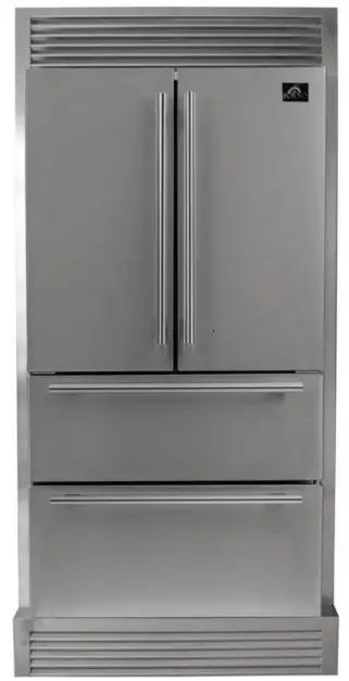 FORNO FFRBI1820-40SG 36 Inch French Door Refrigerator Freezer