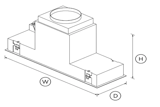 FISHER PAYKEL HPB3611-4 N 36 Inch Insert Range Hood - Fig
