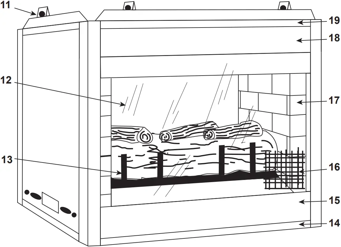 heatilator Caliber 36 Inch See-thru Gas Fireplace 02