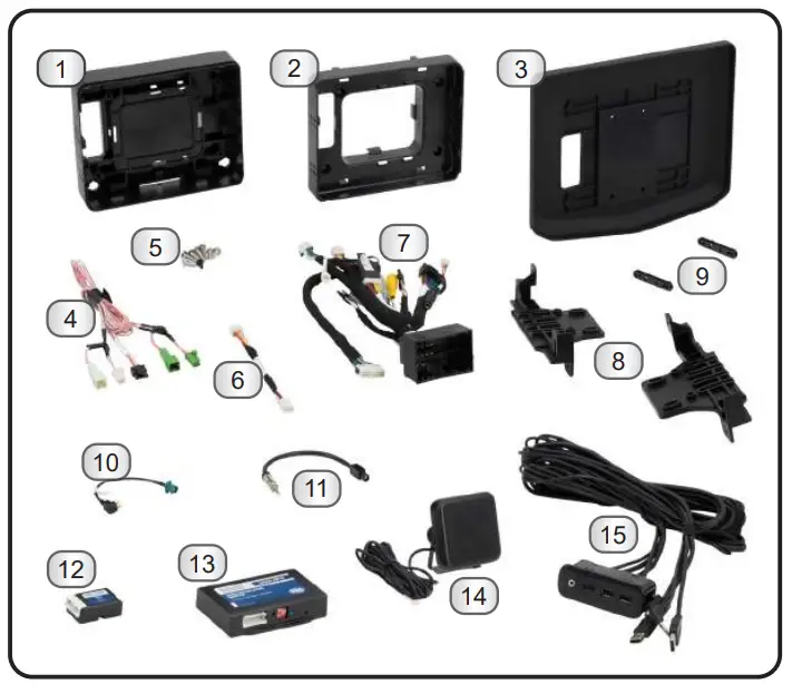 PAC SRK CHR15H 2015 2021 Dodge Challenger Complete Radio Replacement Kit - fig1