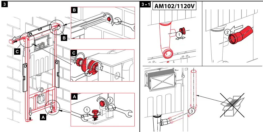 Alca PLAST AM102-5850 Pre-Wall Installation System-fig3