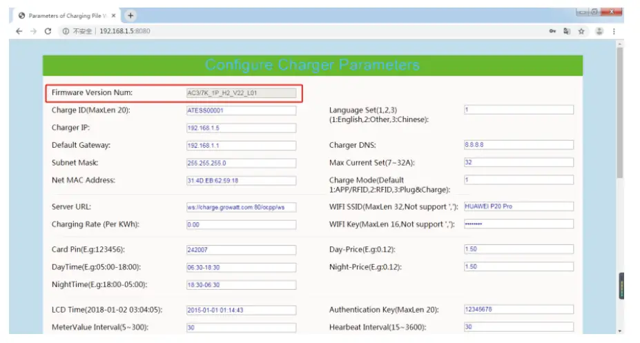 ATESS EVA Single Phase AC Charging Equipment 30