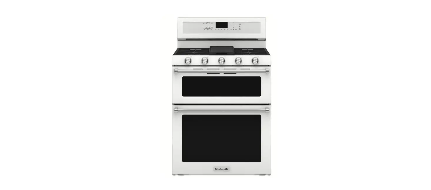 Kitchenaid Kfgd500ewh Double Oven Freestanding Gas And Dual Fuel Range User Manual
