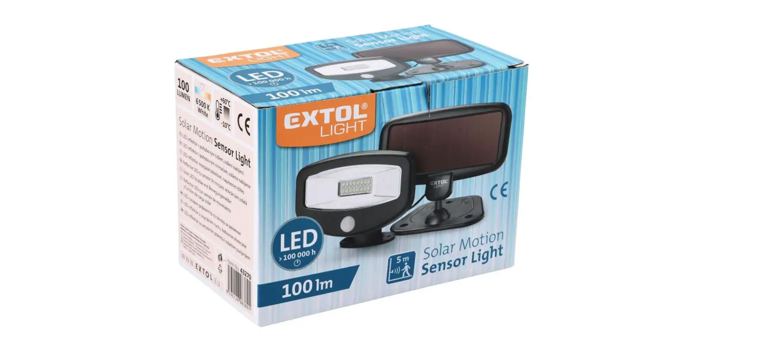 Extol 43270 Solar Motion Sensor Light Instruction Manual Extol 43270 Solar Motion Sensor Light Instruction Manual