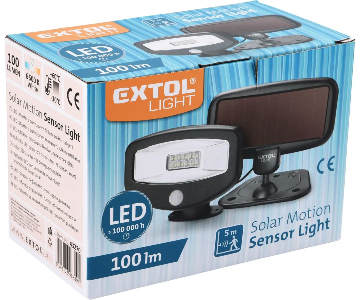 EXTOL 43270 Solar Motion Sensor Light