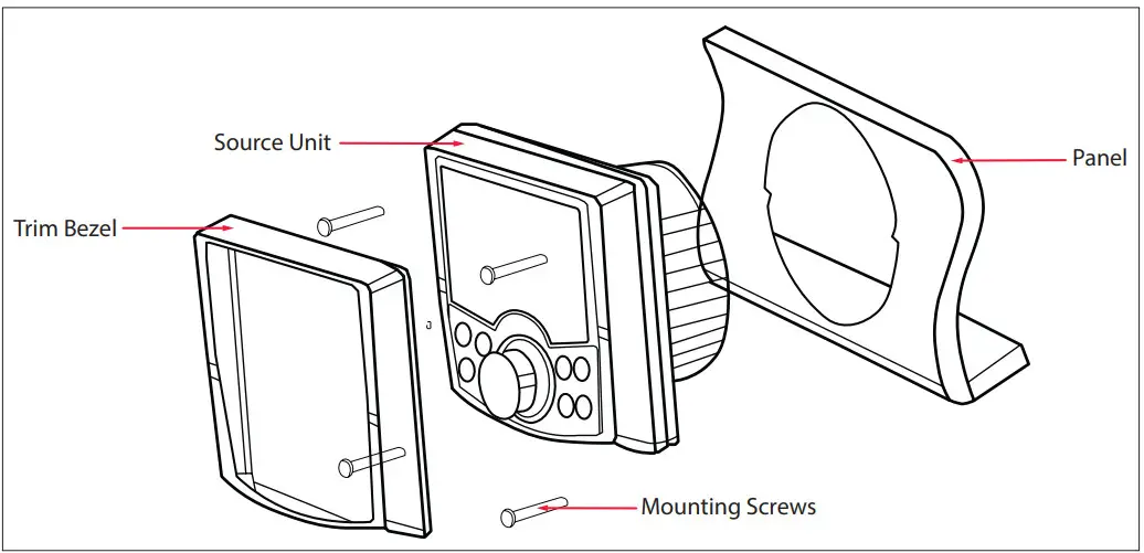 GME GR350 AM-FM IP54 Compact Marine Stereo - MOUNTING THE RADIO