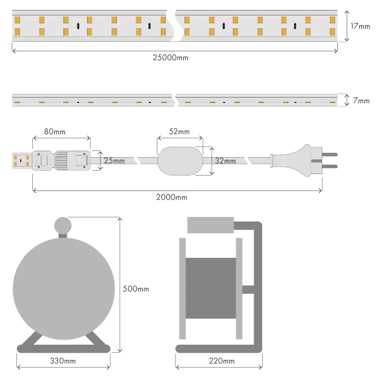 Promitto LIGHTING Powerflex 1500 Powerful LED Strip Drum - fig 1