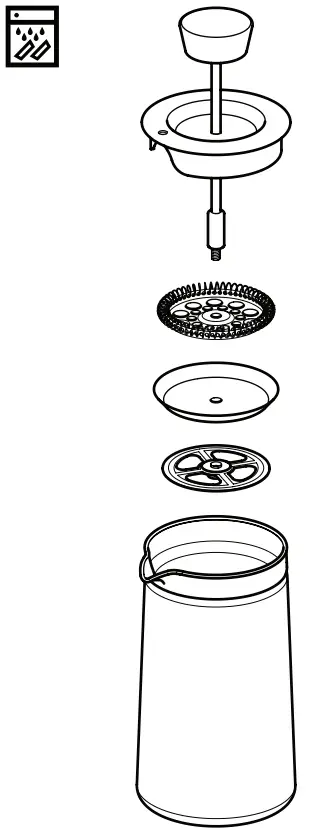IKEA Double Walled Clear Glass Coffee and Tea Maker -
