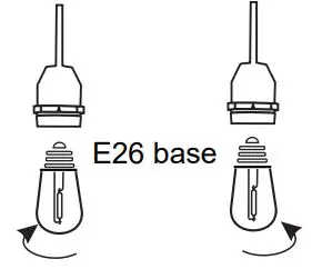 Brightown S14 Patio Solar String Lights User Manual - Blub Replacement