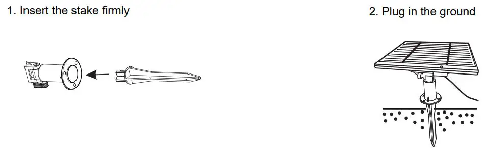 Brightown S14 Patio Solar String Lights User Manual - Plug in the ground