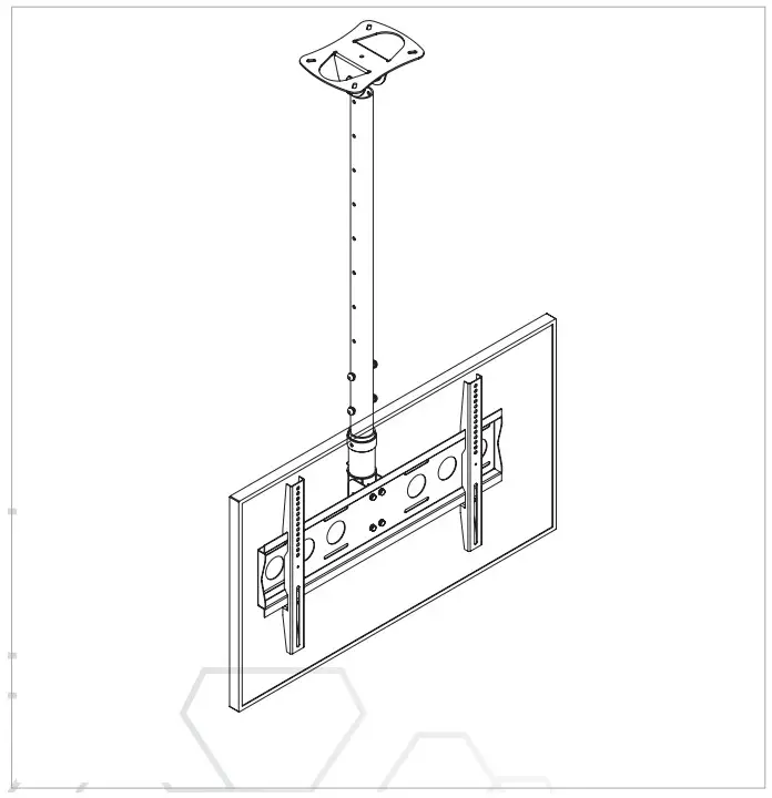 edbak CMS21 Adjustable Ceiling Mount - Figure 1