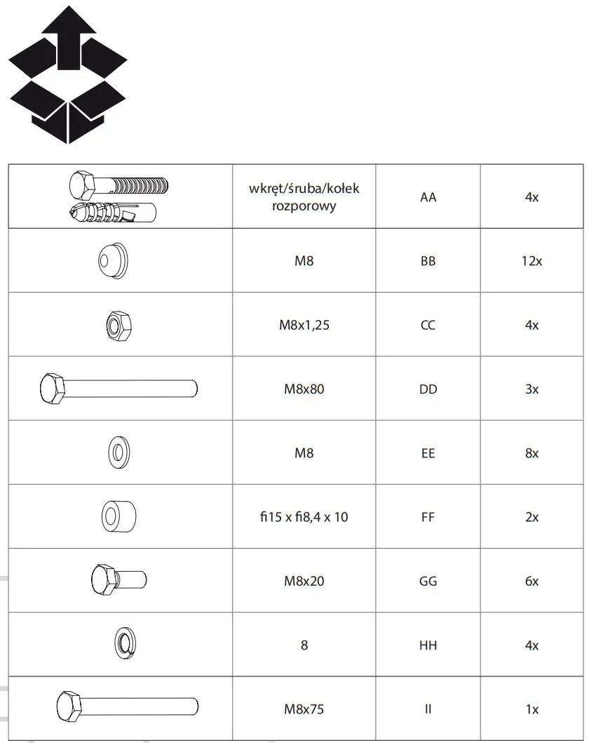edbak CMS21 Adjustable Ceiling Mount - Figure 3