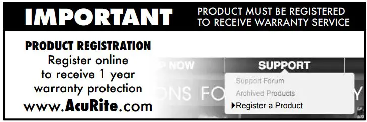 ACURITE 00611A3 Wireless Thermometer Instruction Manual - PRODUCT REGISTRATION