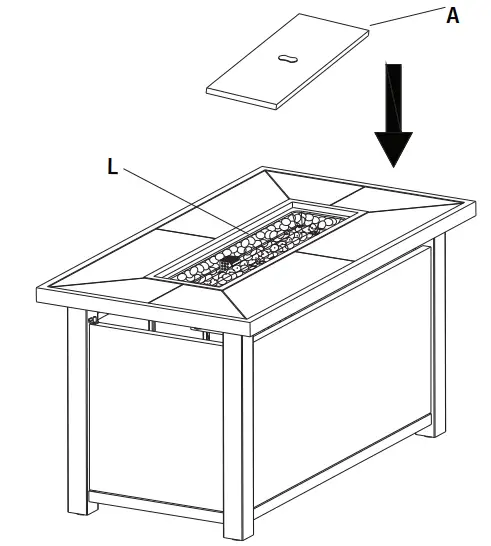 HOME DECORATORS COLLECTION FHTS80317 25 98 in x 25 59 Inch Rectangle Steel Propane Gas Gray Fire-fig13