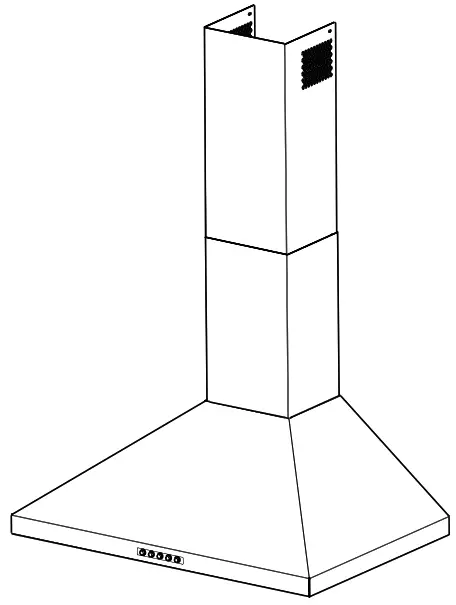 arietta AVN436SSB 36 Inch Stainless Steel Convertible Chimney Style Wall Mount Hood -